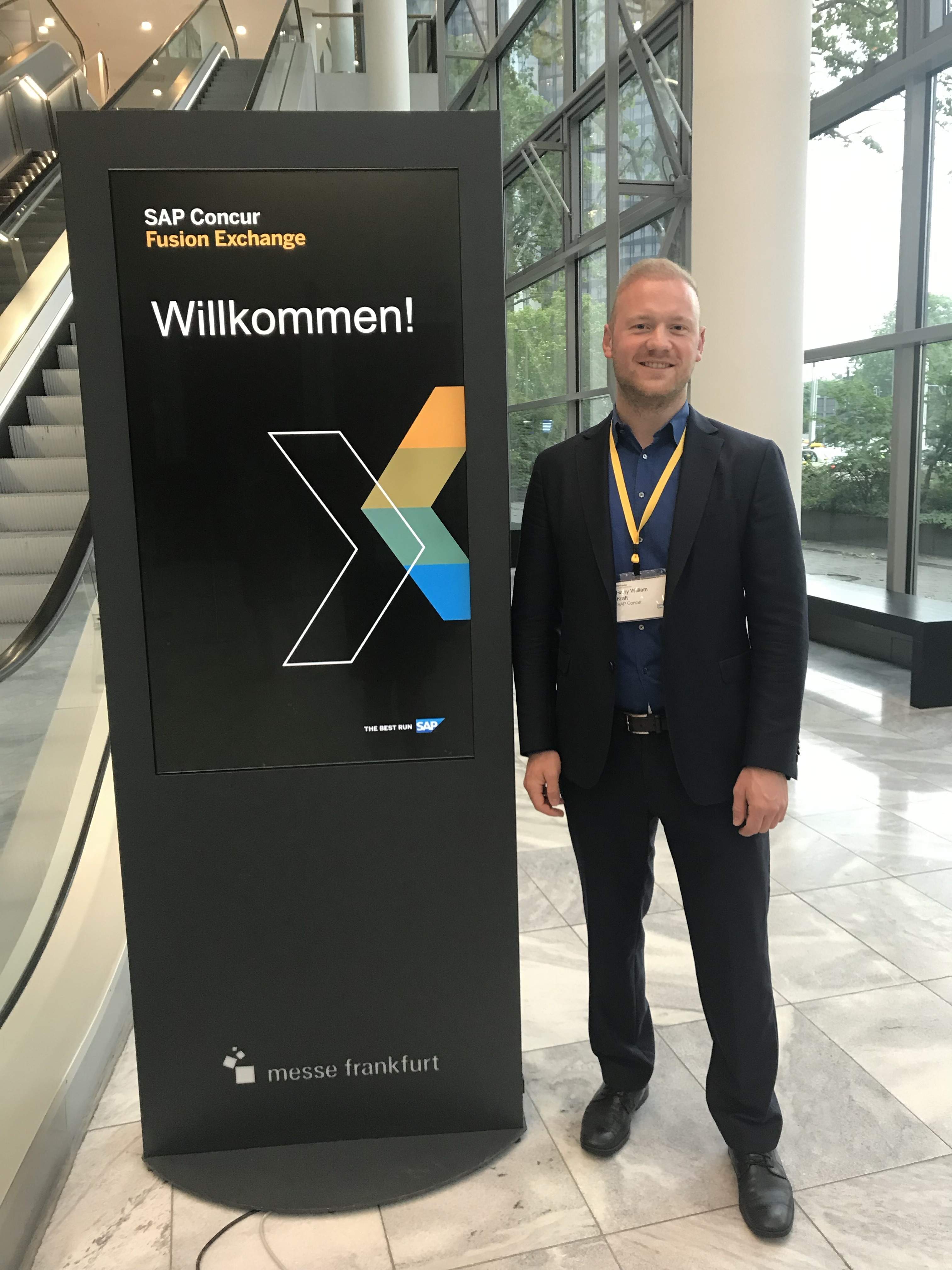 Harry William Kraft at the SAP Concur Fusion Exchange, Messe Frankfurt